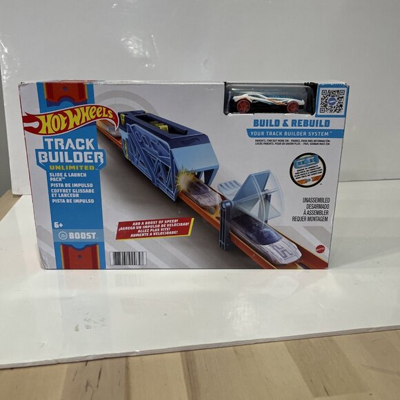 Hot Wheels Slide And Launch Pack Track Builder Unlimited Mattel New Boost - Picture 1 of 6